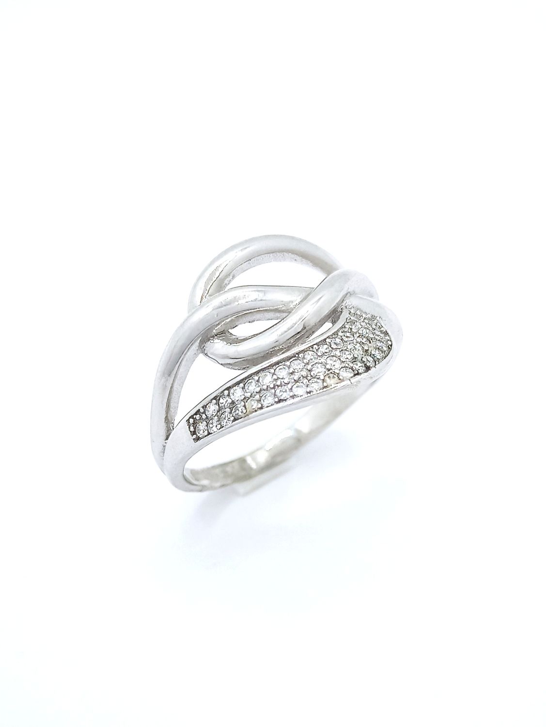 Silver 925 modern white stone ring, MODEL-DESIGN SIZE-RING SIZE: 1-Ring Height :approx. 1.5cm-SIZE 56 EUR P UK 8 USA