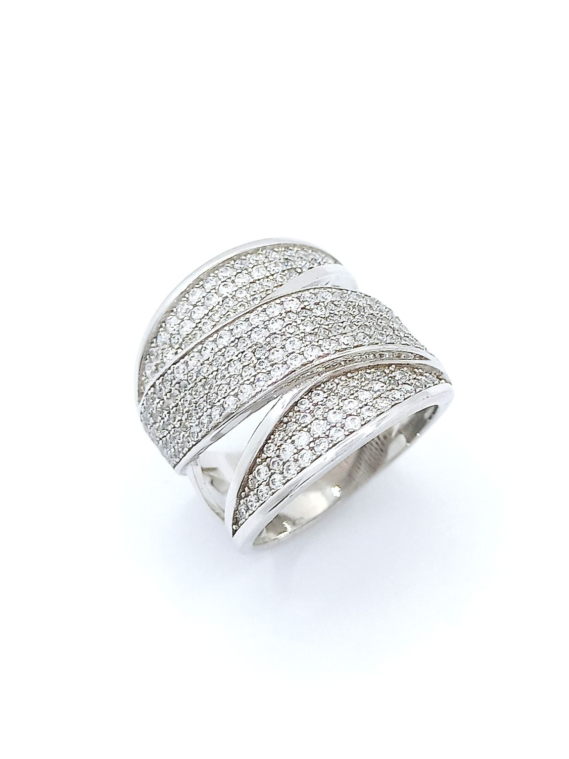 Silver 925 wide modern white stone ring, MODEL-DESIGN SIZE-RING SIZE: 1-Ring Height :approx. 2cm-SIZE 54 EUR N UK 7 USA
