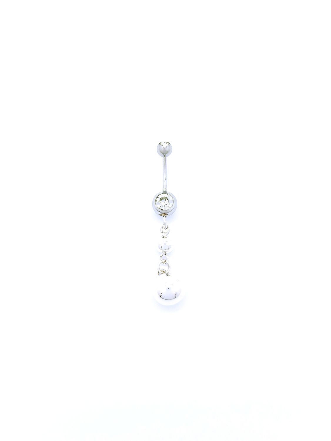 Silver 925 and 316L steel ball belly ring