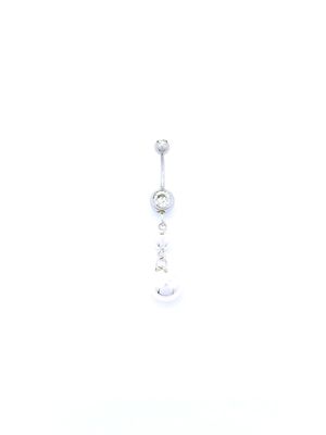 Silver 925 and 316L steel ball belly ring