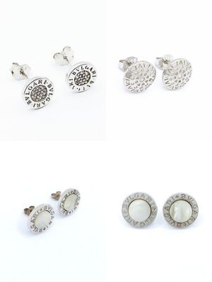 Silver 925 bulgari type stud earrings