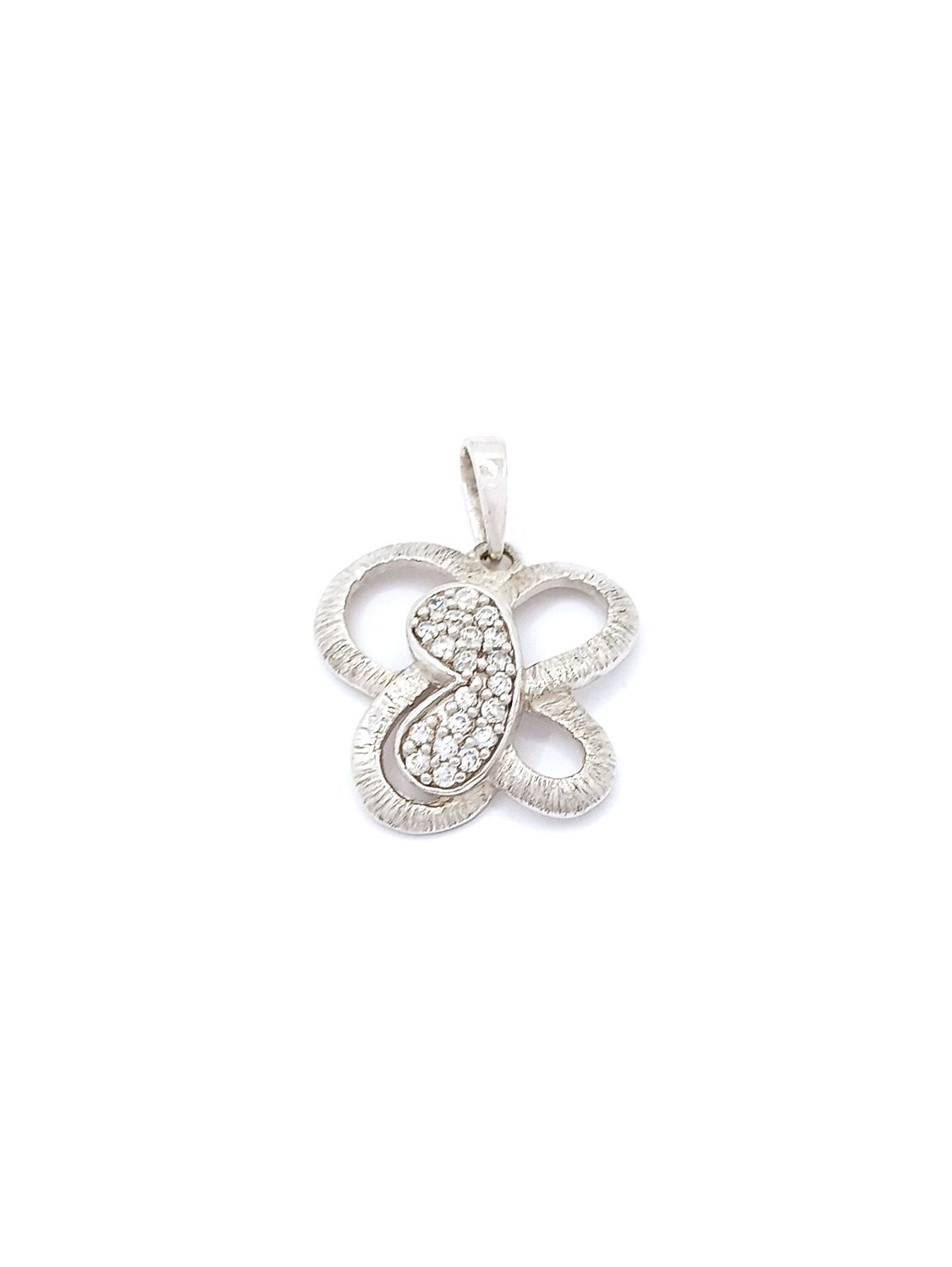 Silver 925 stone butterfly pendant, MODEL-SIZE: 1 Pendant Height: 2.7cm-Width : 2.1cm