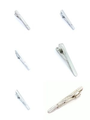 St. steel silver tie clip bar