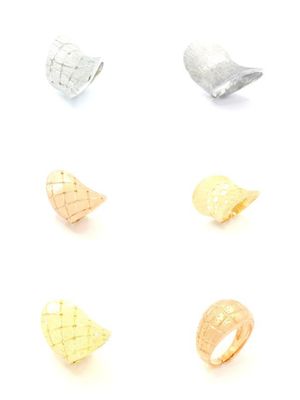 Silver 925 modern diamond cut big  ring