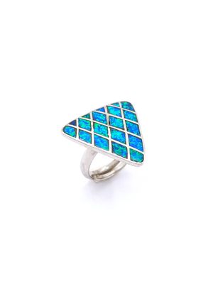Silver 925 Opal blue modern ring