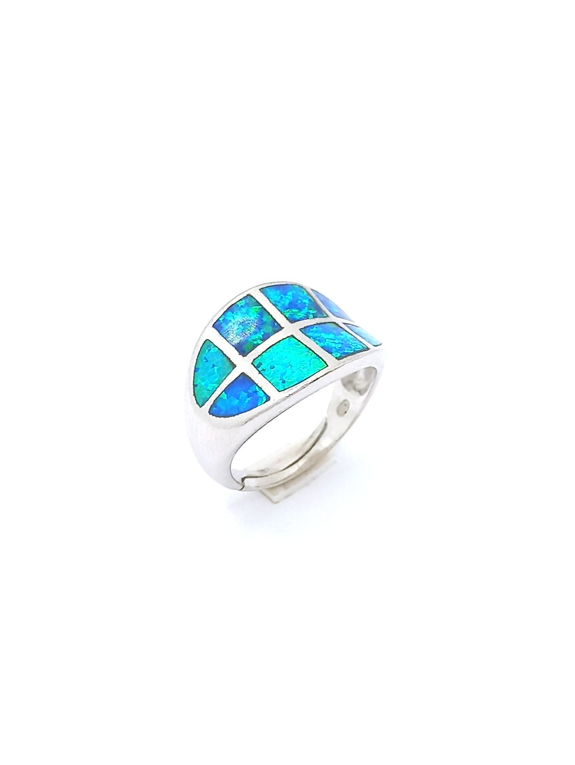 Silver 925 Opal blue modern ring