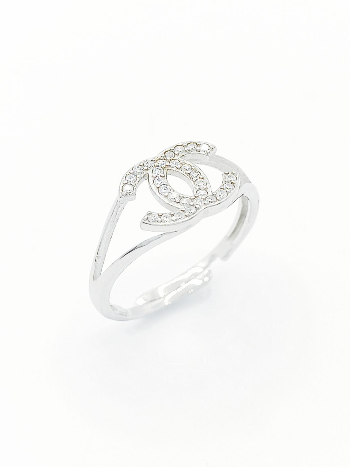 Silver 925 channel stone ring, MODEL-COLOR-DESIGN SIZE-RING SIZE: 1-White-Design Height : 0.9cm-Width : 1.2cm-SIZE: Open adjustable