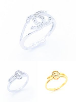 Silver 925 channel stone ring