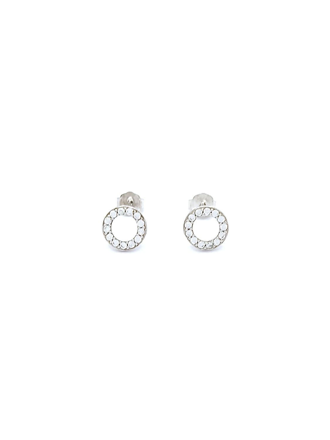 Silver 925 circle or modern stud earring