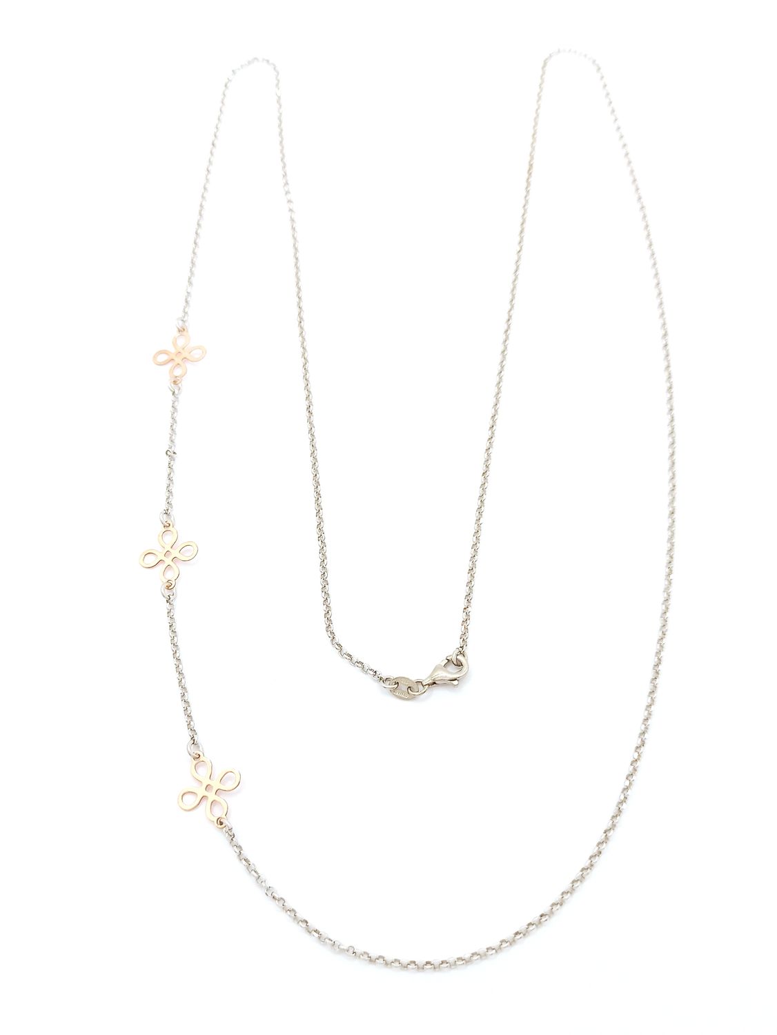 Silver 925 van cleef type long necklace
