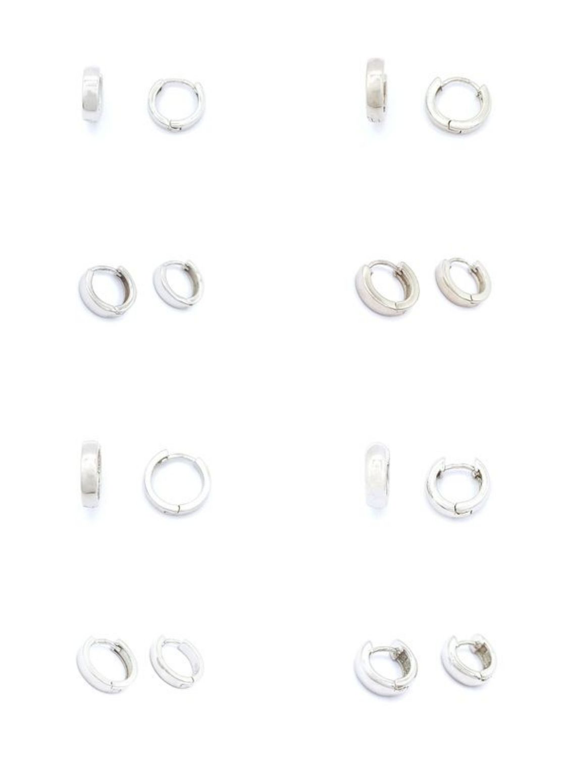 Silver 925 solid hoop earrings
