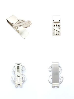 Stainless steel silver dollar money clip