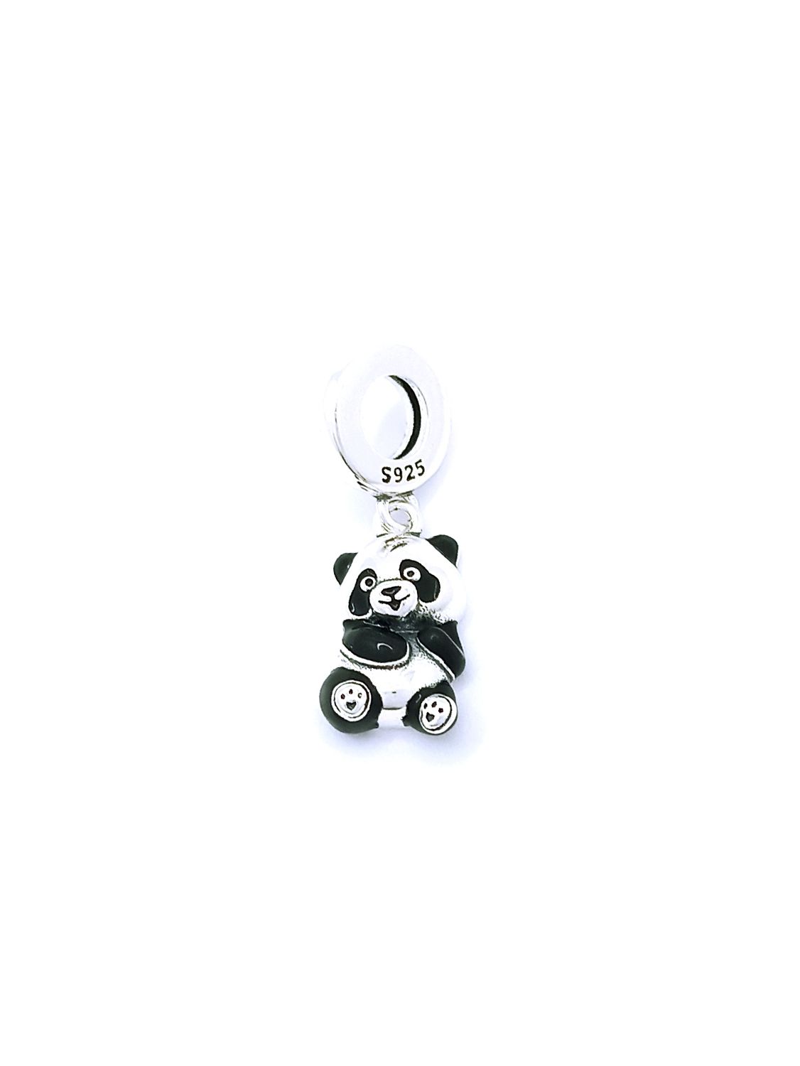Silver 925 charm bracelet pendant panda design