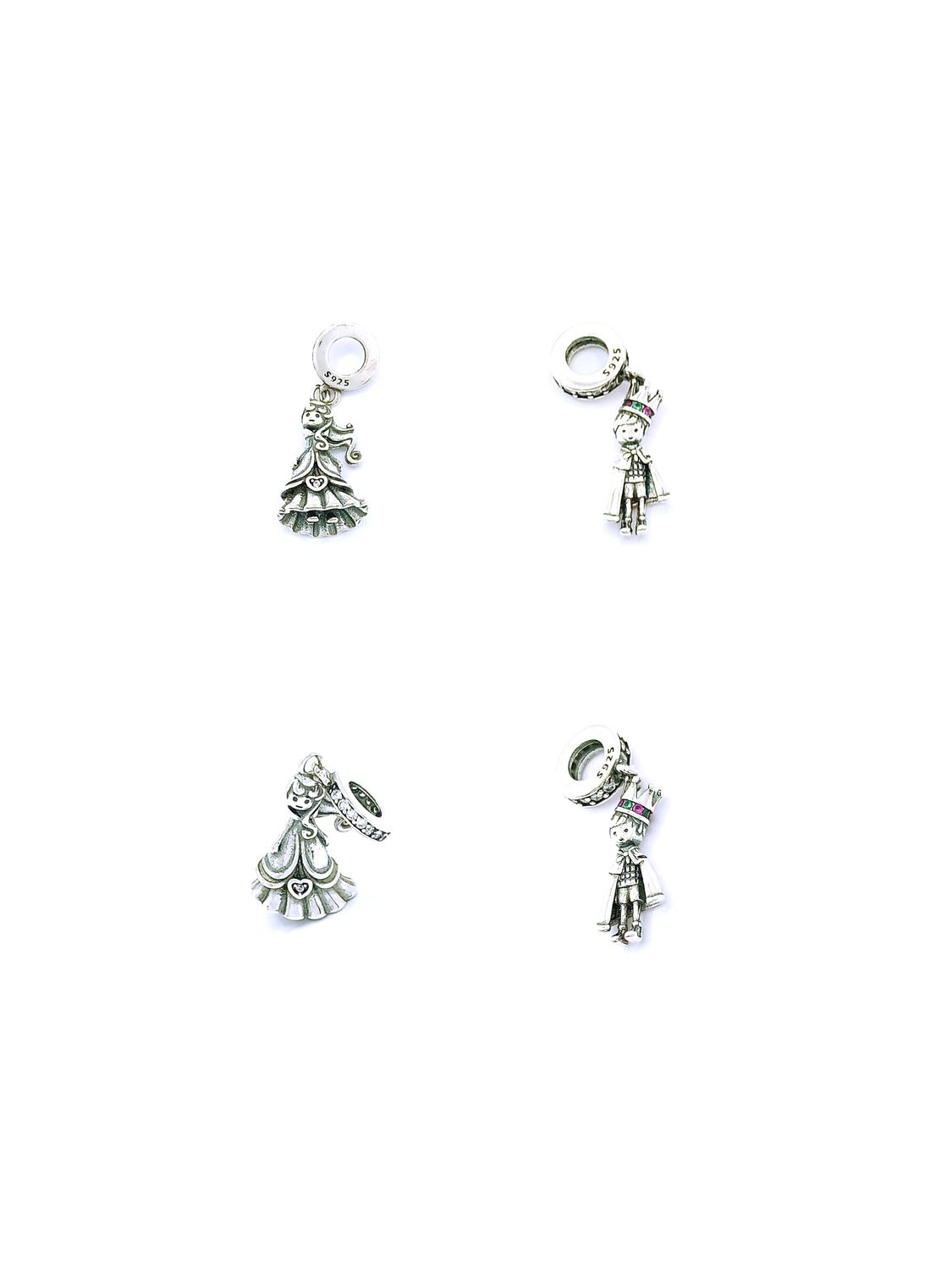 Silver 925 Little Prince or Princess charm bracelet pendant