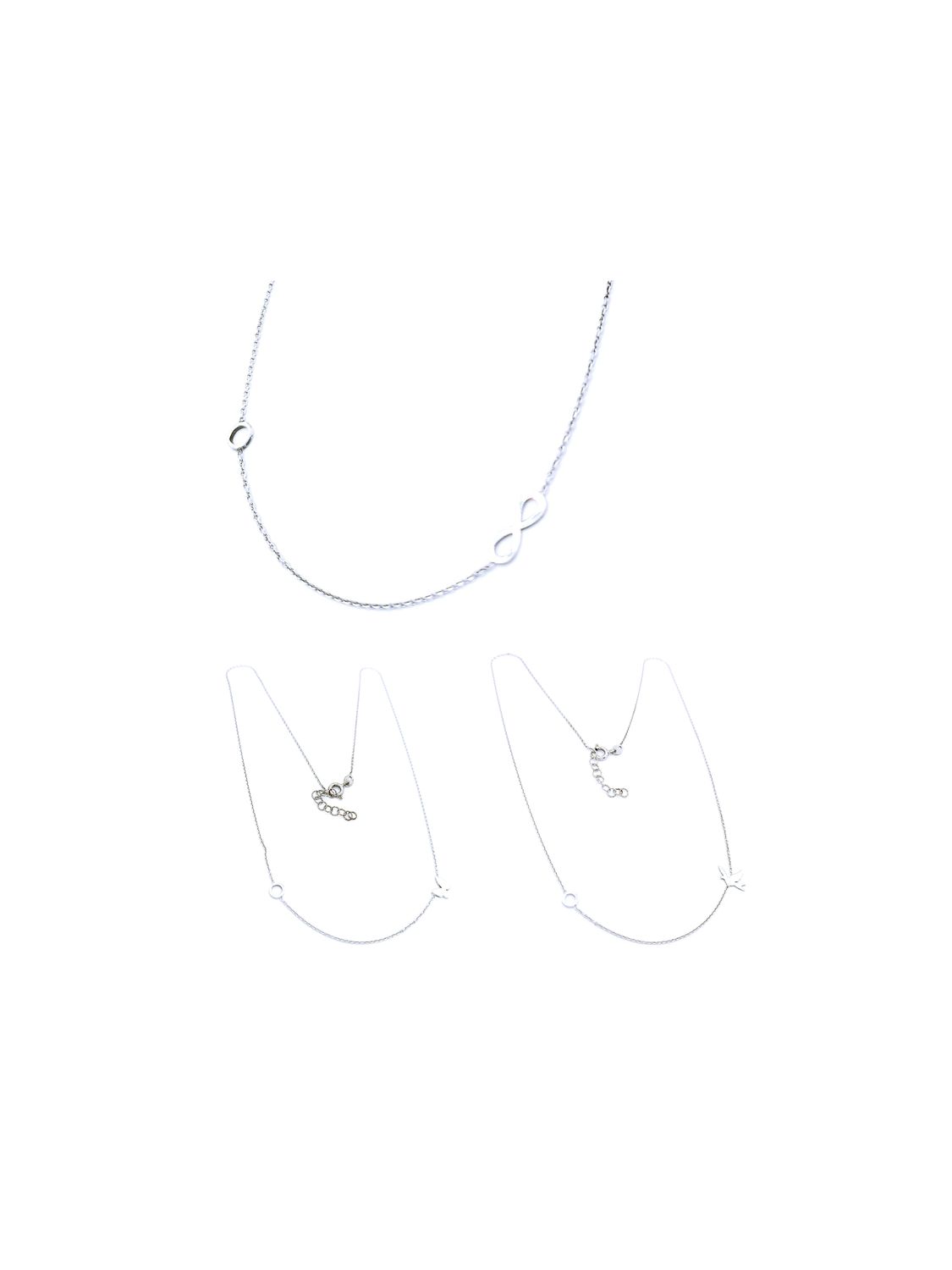 Silver 925 infinity buttertfly dove necklace