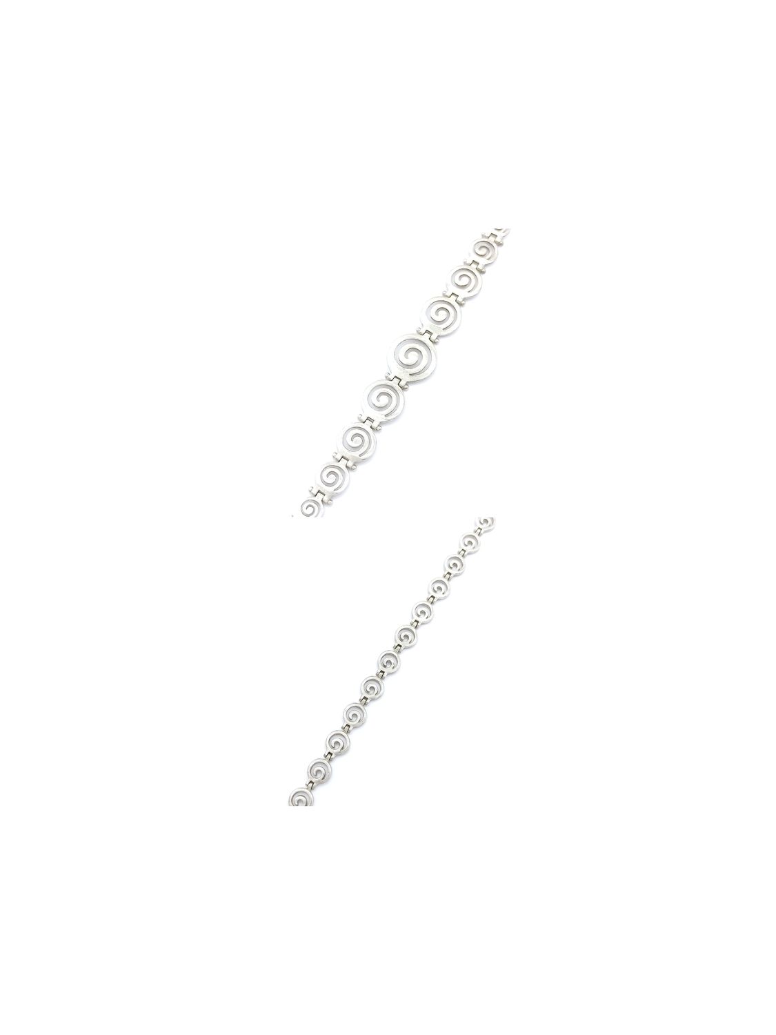 Silver 925 Meandros circle of life hand bracelet