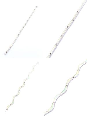 Silver 925 white fire Opal modern bracelet