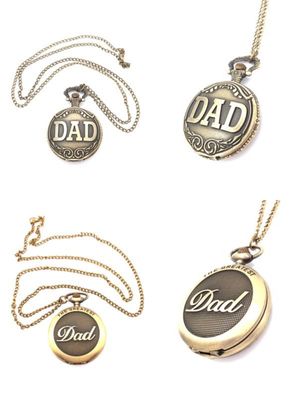 Antique bronze DAD design pocket watch