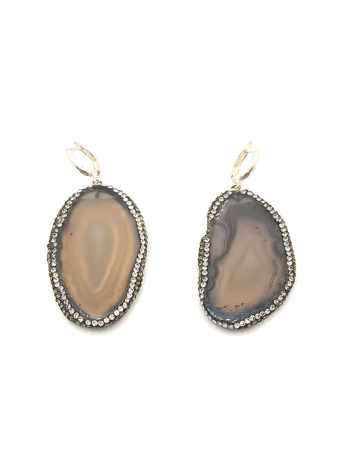 Silver 925 precious stone earring