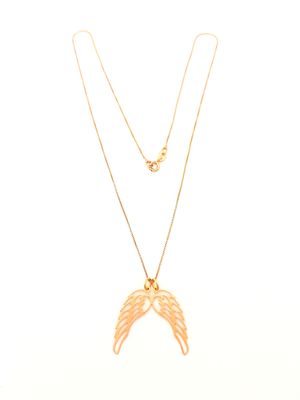 Silver 925 angel wings rose necklace