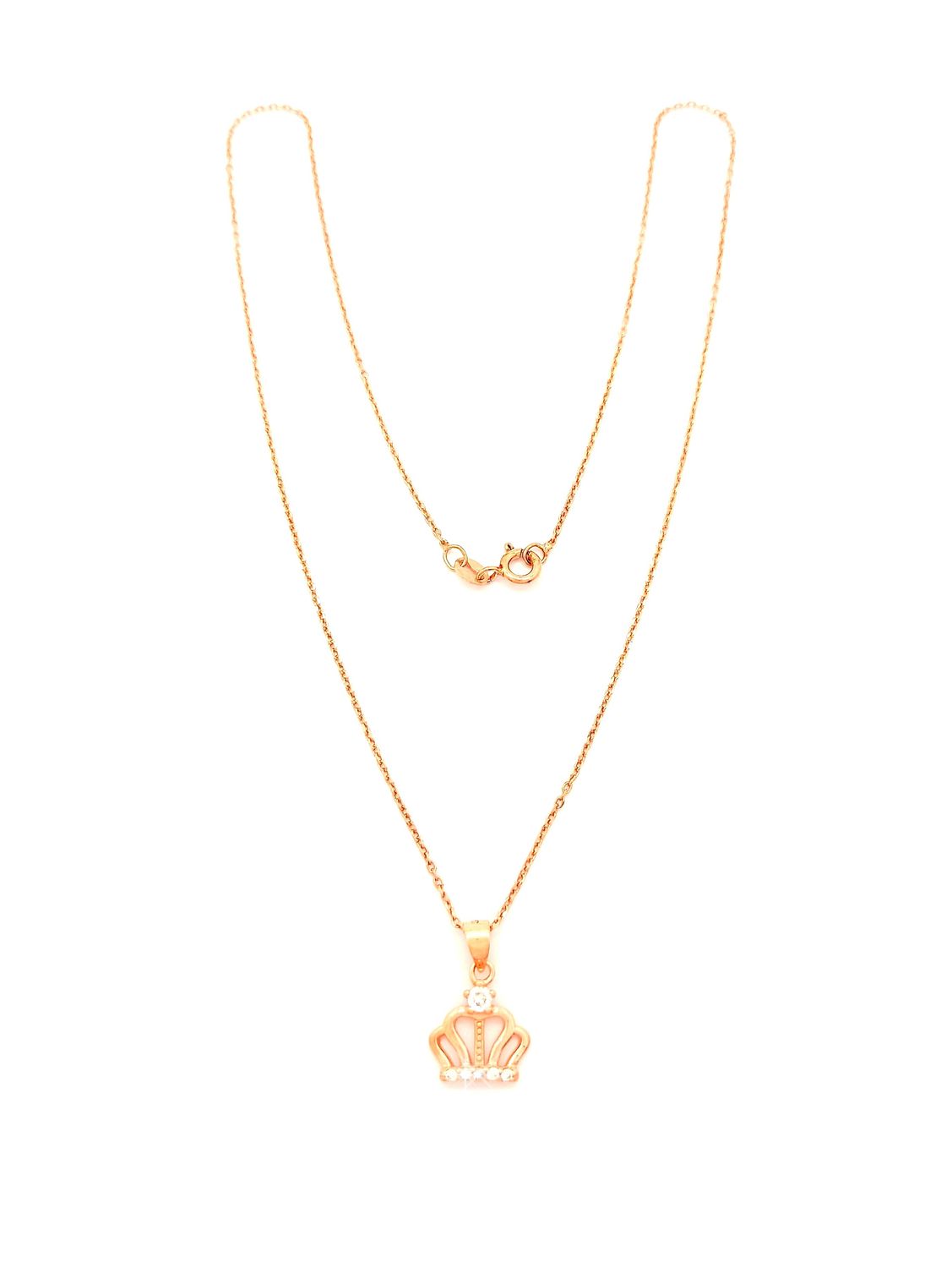 Silver 925 crown design necklace