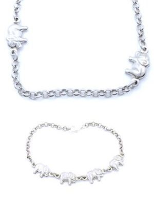 Silver 925 elephant design children hand bracelet