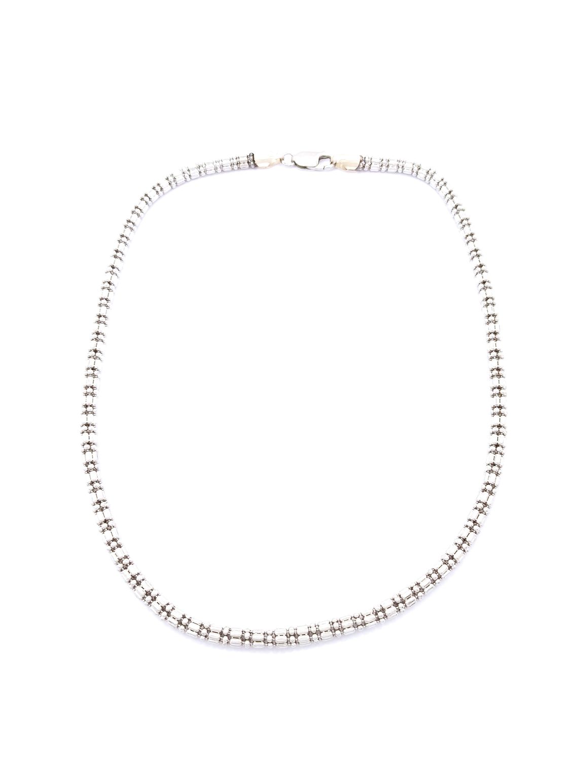 Silver 925 thick six-strand bar trace necklace