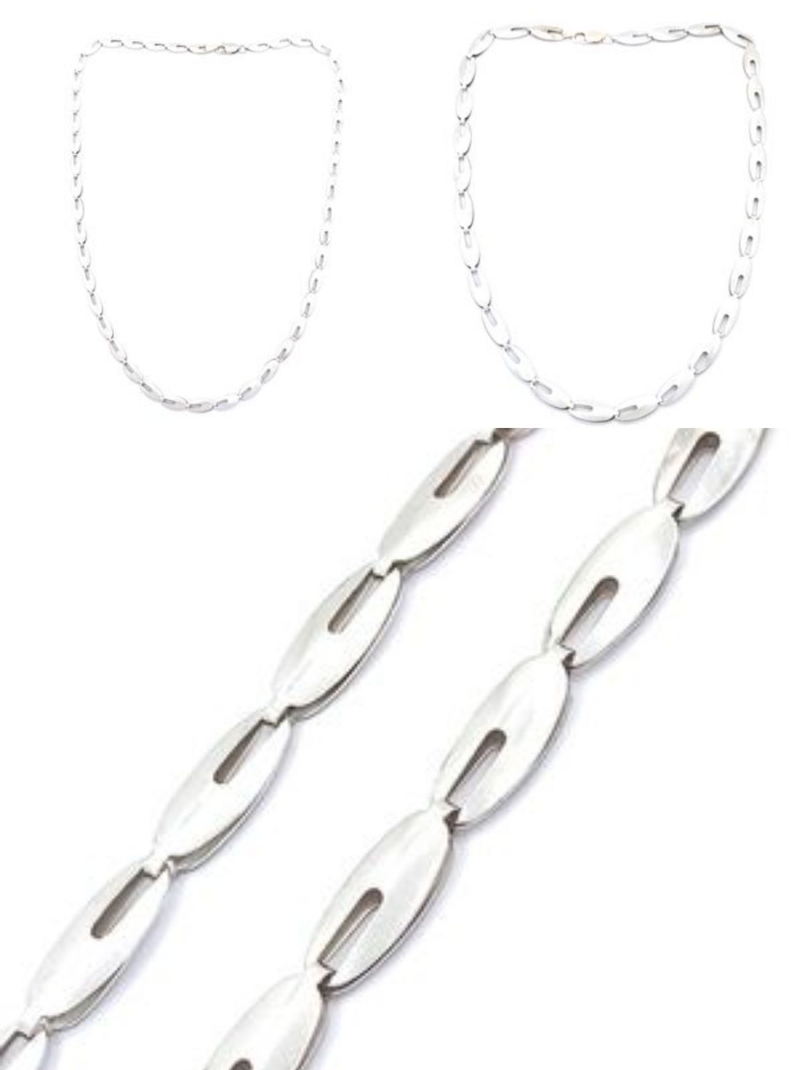 Silver 925 flat shape necklace