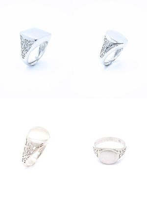 Silver 925 handmade engraved men ring