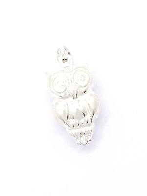 Silver 925 handmade owl bird pendant