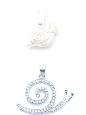 Silver 925 snail pendant