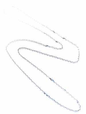 Silver 925 long diamond cut cable 3 neck chain