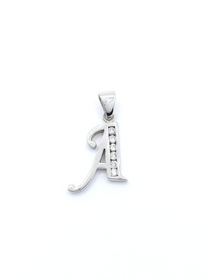 Silver 925 Greek letter stone charm pendant