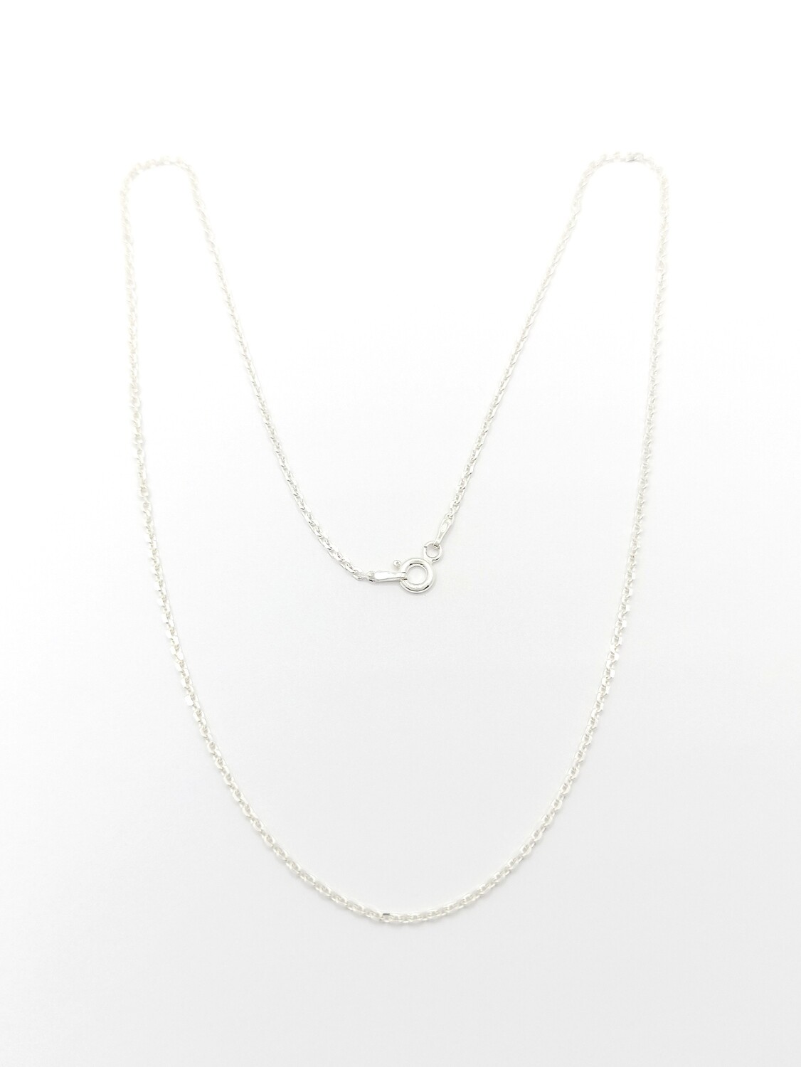 Silver 925 diamond cut cable necklace, CHAIN LENGTH: 1 Chain Length: 50cm