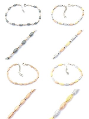 Silver 925 colorful ball hand bracelet