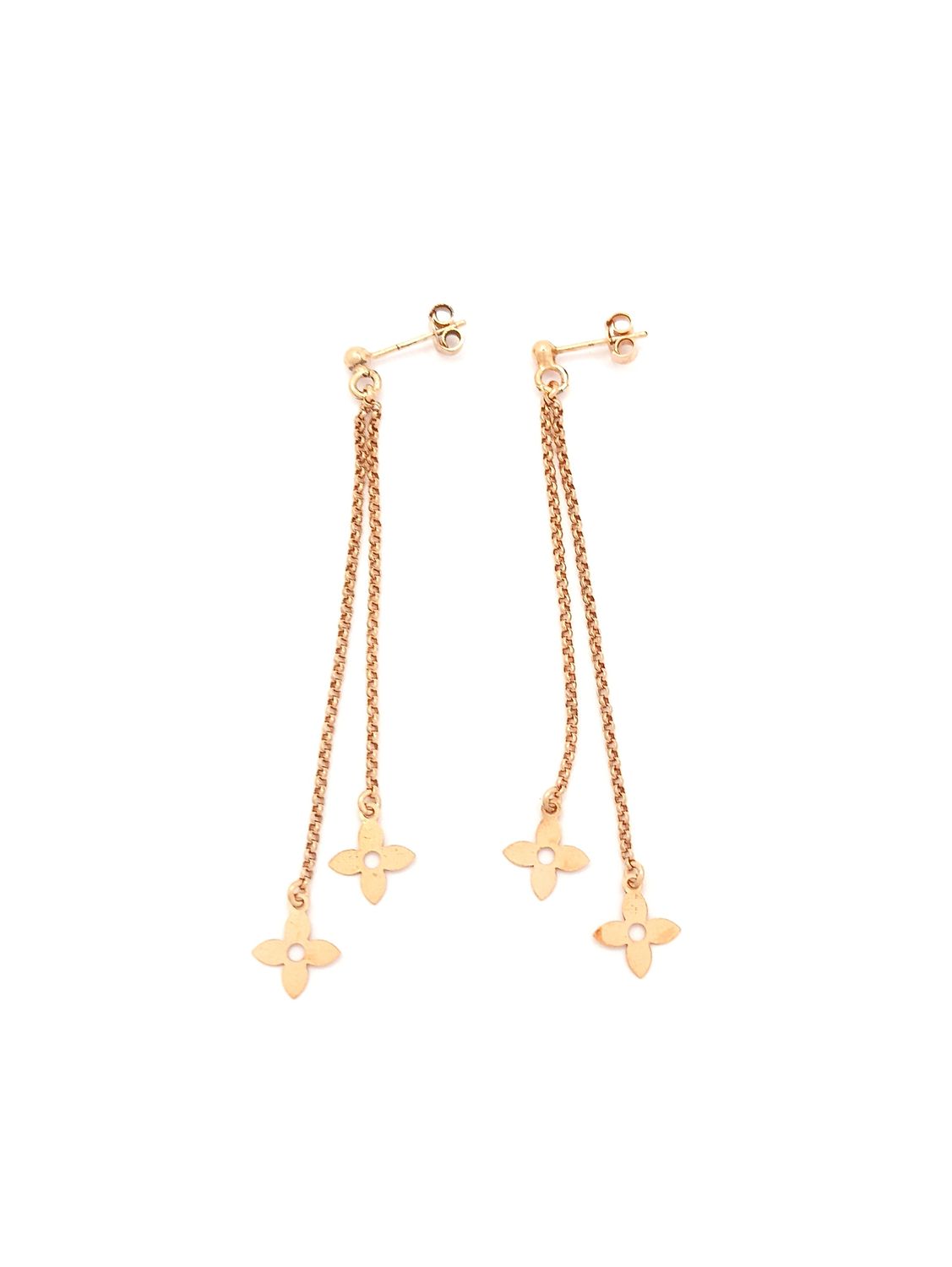 Silver 925 flower butterfly rose long earrings, MODEL-SIZE: 1-Earring Height : 7.5cm-Width : 1.2cm