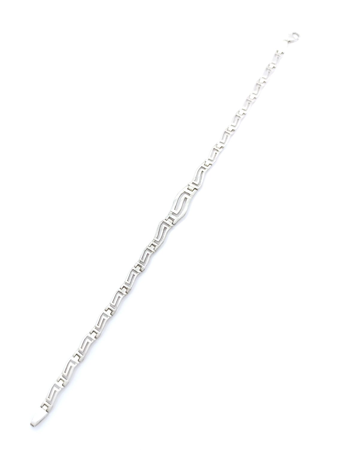 Silver 925 Meandros design hand bracelet