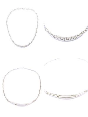 Silver 925 solid handmade Greek necklace