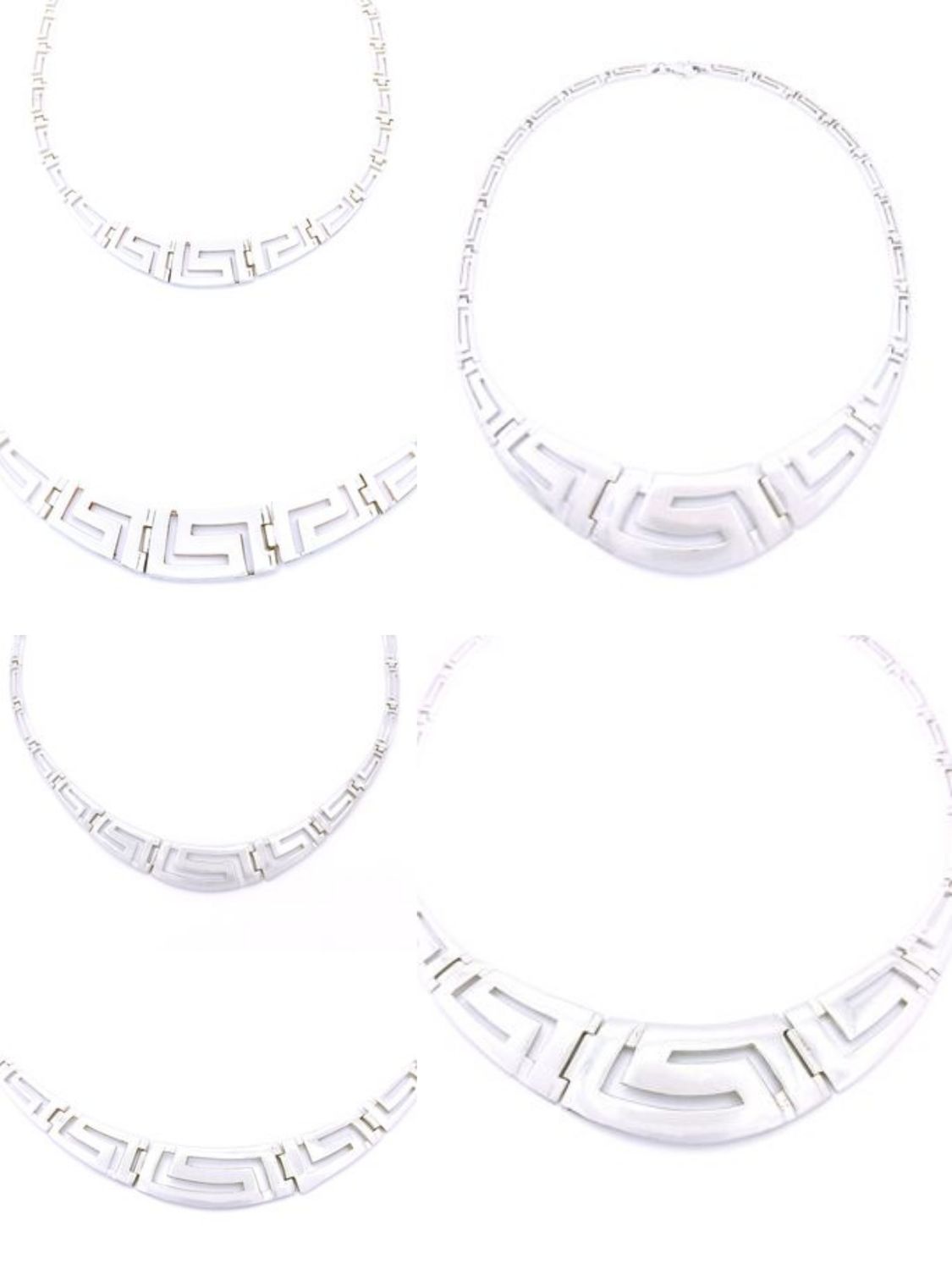Silver 925 Big solid handmade Greek necklace