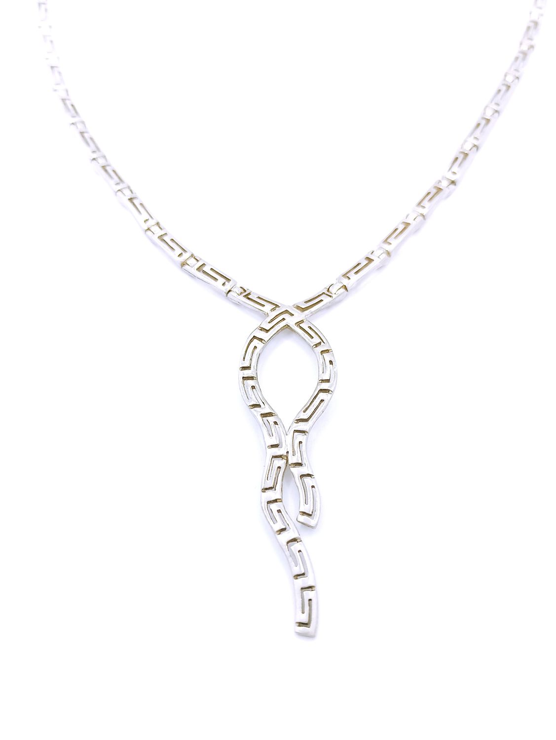 Silver 925 solid handmade Greek necklace