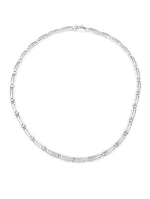 Silver 925 solid handmade Greek design necklace with double lock