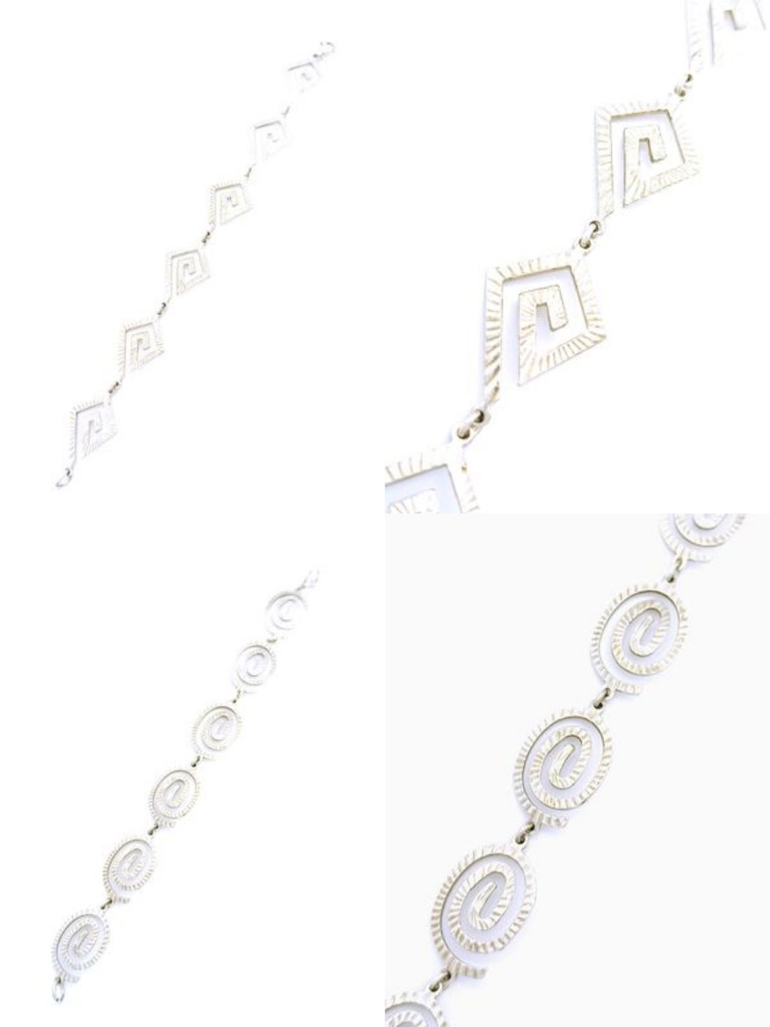 Silver 925 handmade wide Meandros design hand bracelet