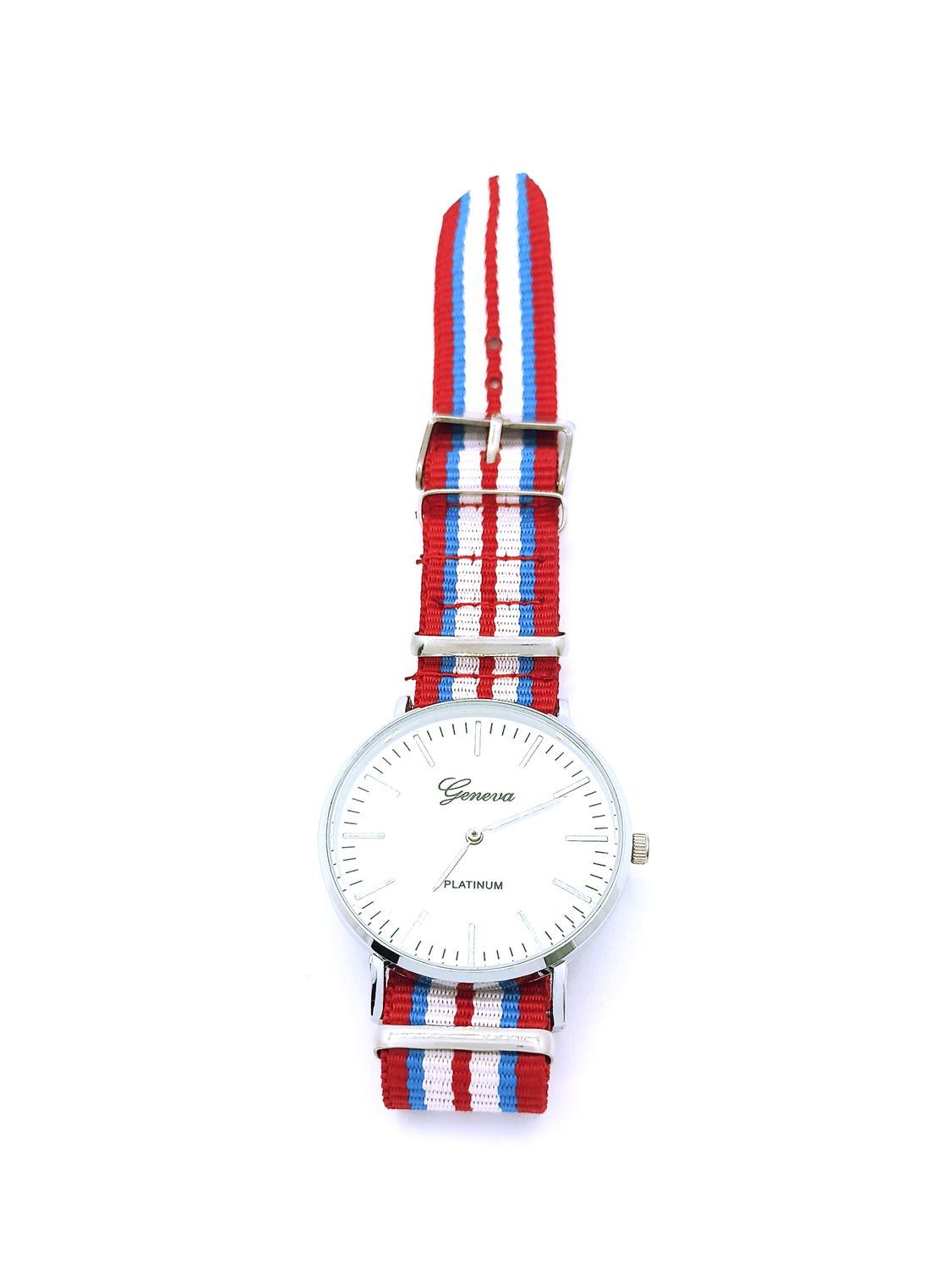 Geneva fabric strap big wristwatch