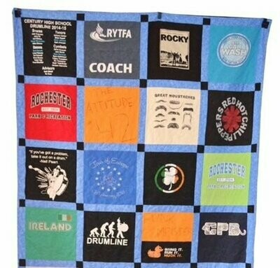 LARGE LAP SQUARE Checkerboard Quilt (16 Shirts)