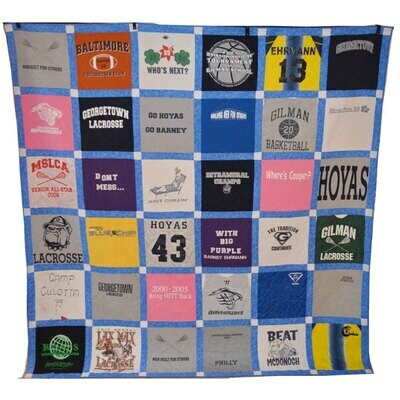 FULL SQUARED Size Checkerboard Quilt (36 Shirts)