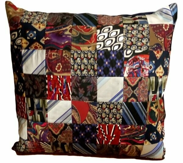 14" Checkerboard Tie Pillow