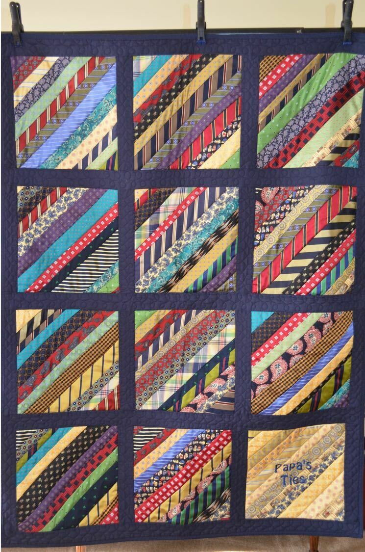 58"x72" Strip Tie Quilt (20 Blocks, 30-45 Ties)