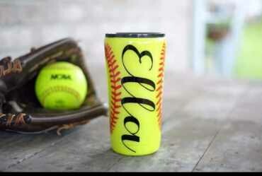 20 ounce Softball Tumbler Custom