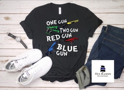 One Two Red Blue 2A Unisex T-shirt