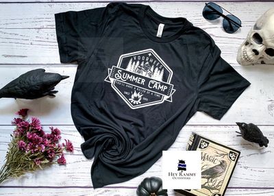 Voorhees Summer Camp Unisex T-Shirt – Retro Horror Fan Tee (White or Black Print)